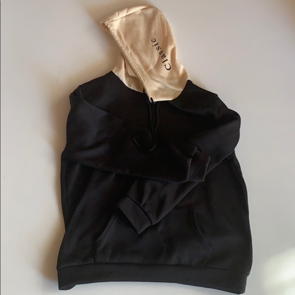 Hoodie that says “classic” on hood